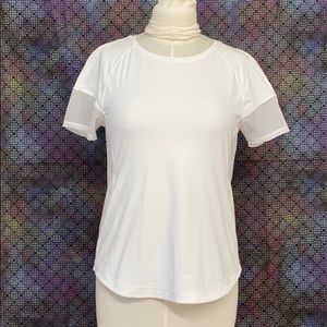 Lululemon short sleeve tee white mesh back sz 8